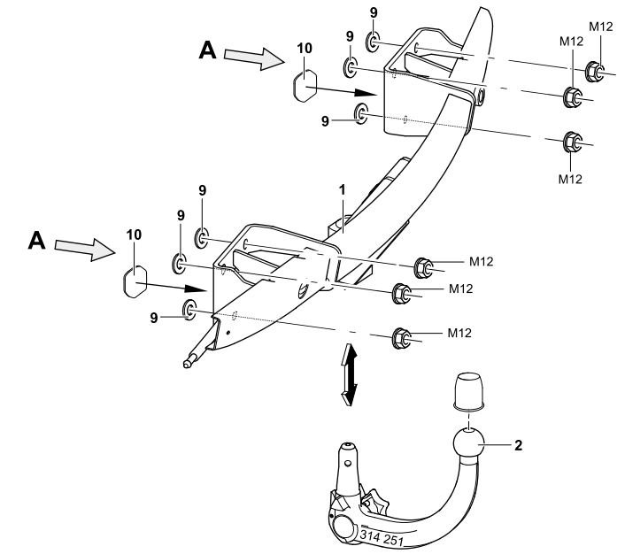 Hak holowniczy Westfalia BMW Seria 3 E90 2005-2011 + wiązka