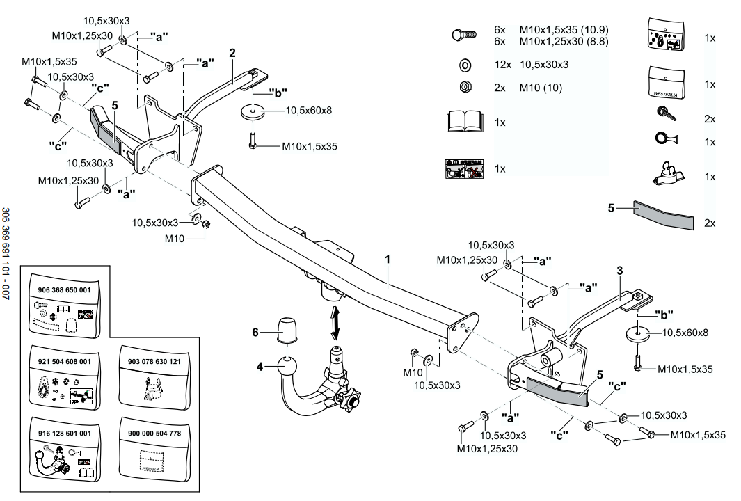 Hak holowniczy Westfalia FIAT Doblo II 2010-2022