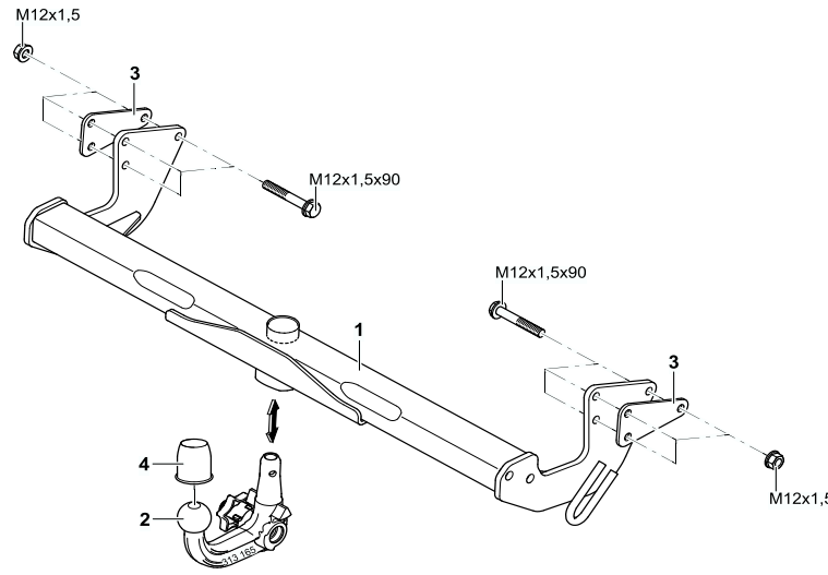 Hak holowniczy Westfalia Mercedes Viano W639 2004-2014