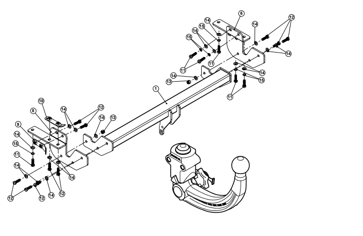 Hak holowniczy Westfalia Nissan X-Trail III (T32) 2014-2022