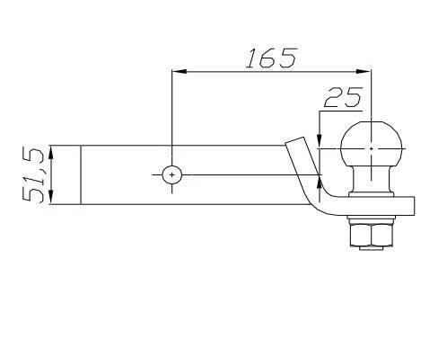 Kula adapter do haków USA AUTOHAK AH-3 