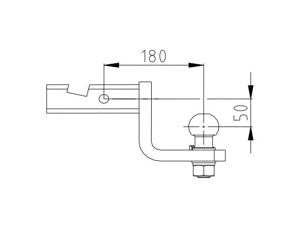 Kula adapter do haków USA AUTOHAK AH-7